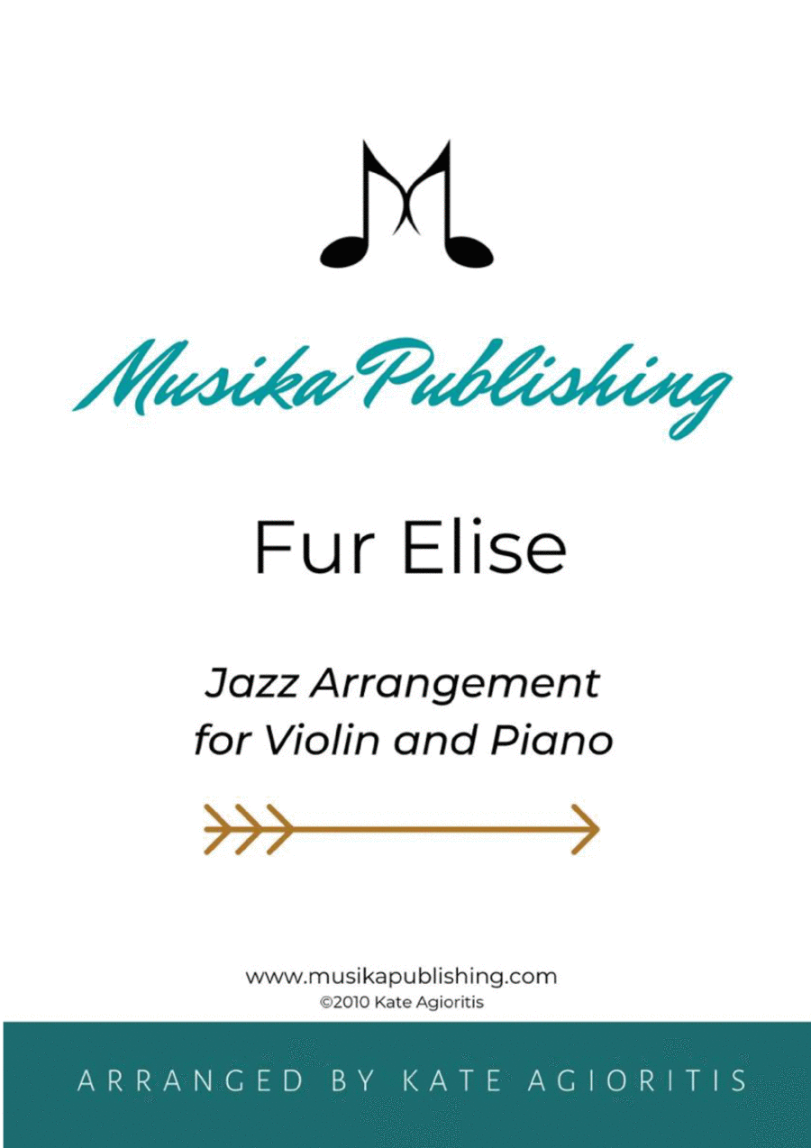 Fur Elise - a Jazz Arrangement for Violin and Piano Violin Solo scores gallery preview page 1