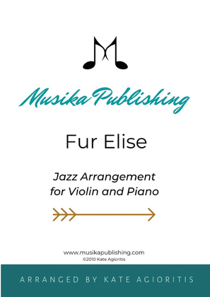 Book cover for Fur Elise - a Jazz Arrangement for Violin and Piano