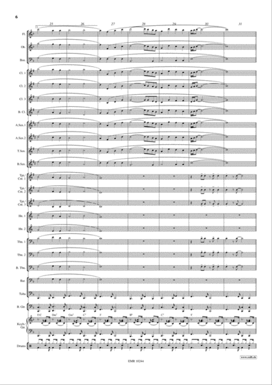 Quand Il Est Mort Le Poete Concert Band scores gallery preview page 7