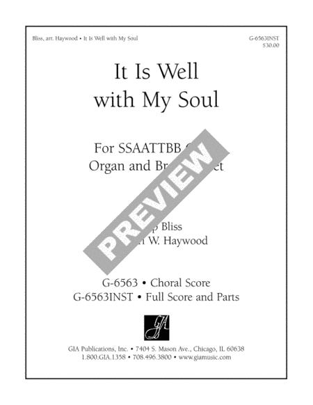 It is Well with My Soul - Full Score and parts