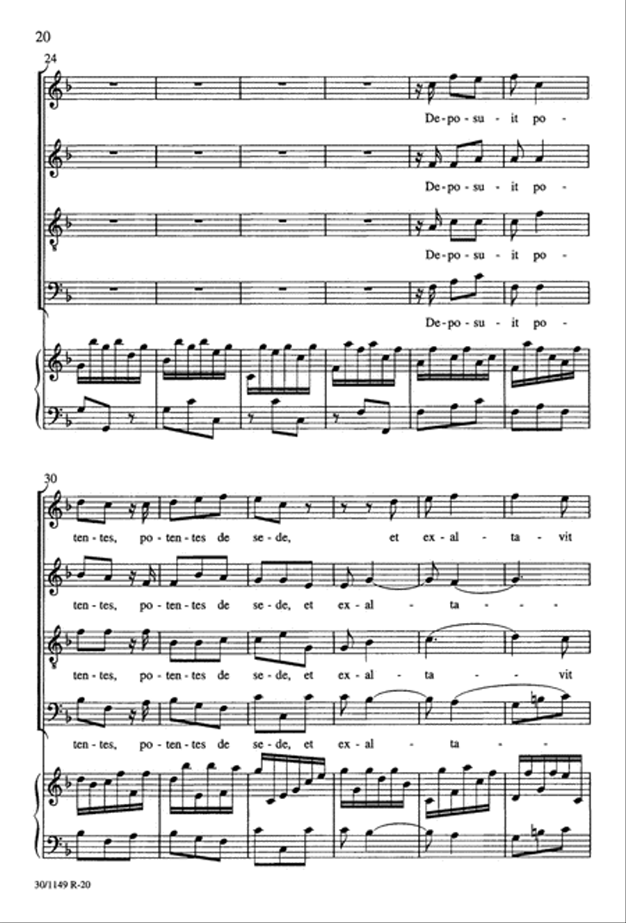 Magnificat in F - Choral Score 4-Part scores gallery preview page 30