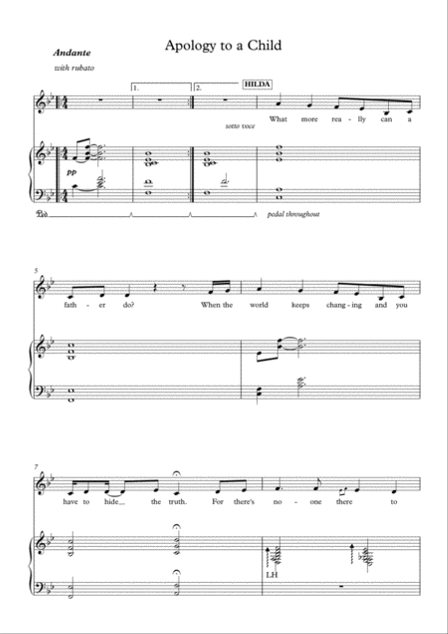 Apology to a Child Apology to a Child Voice scores gallery preview page 1