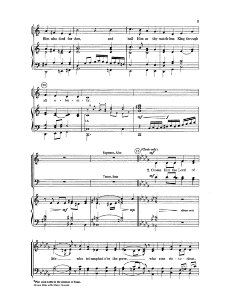 Crown Him with Many Crowns 4-Part scores gallery preview page 3