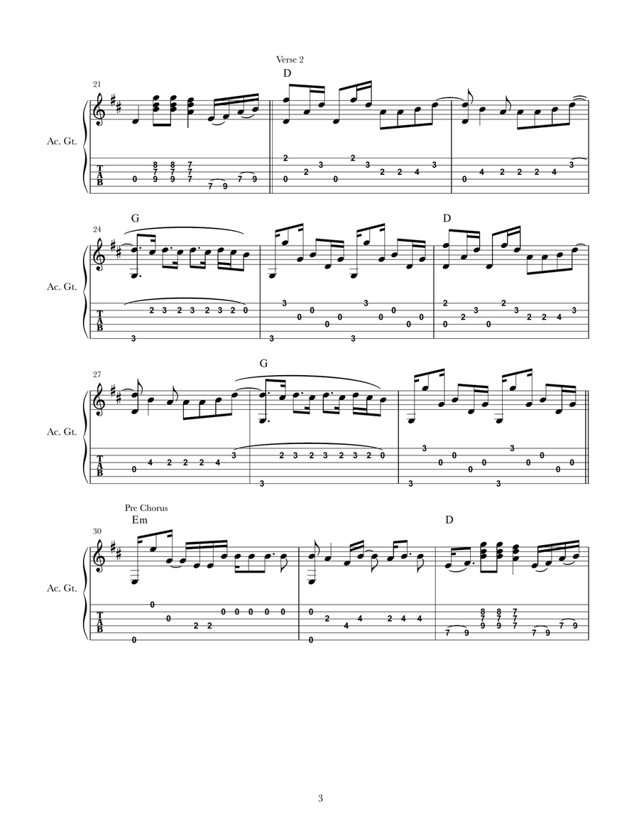 Where'd All The Time Go? Where'd All The Time Go? Acoustic Guitar scores gallery preview page 3