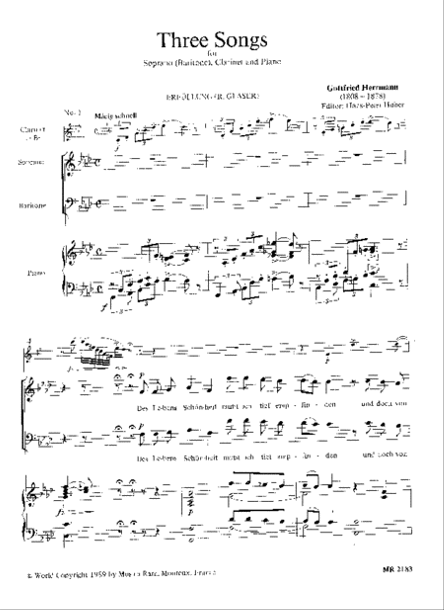 3 German Songs Voice scores gallery preview page 2