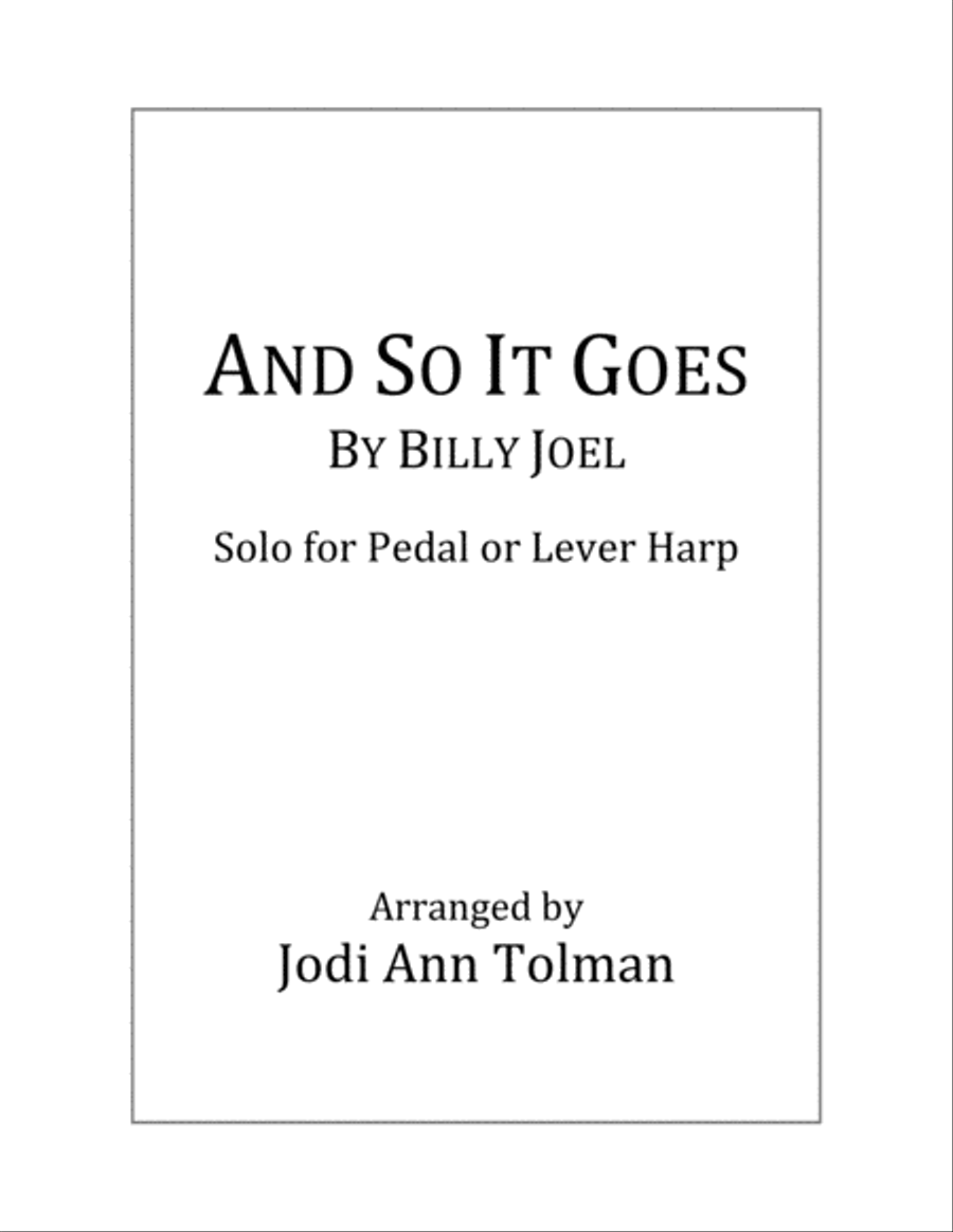 And So It Goes Harp scores gallery preview page 1