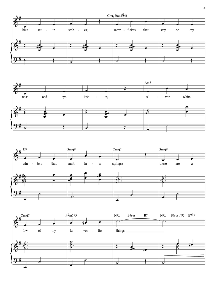 My Favorite Things Piano, Vocal scores gallery preview page 3