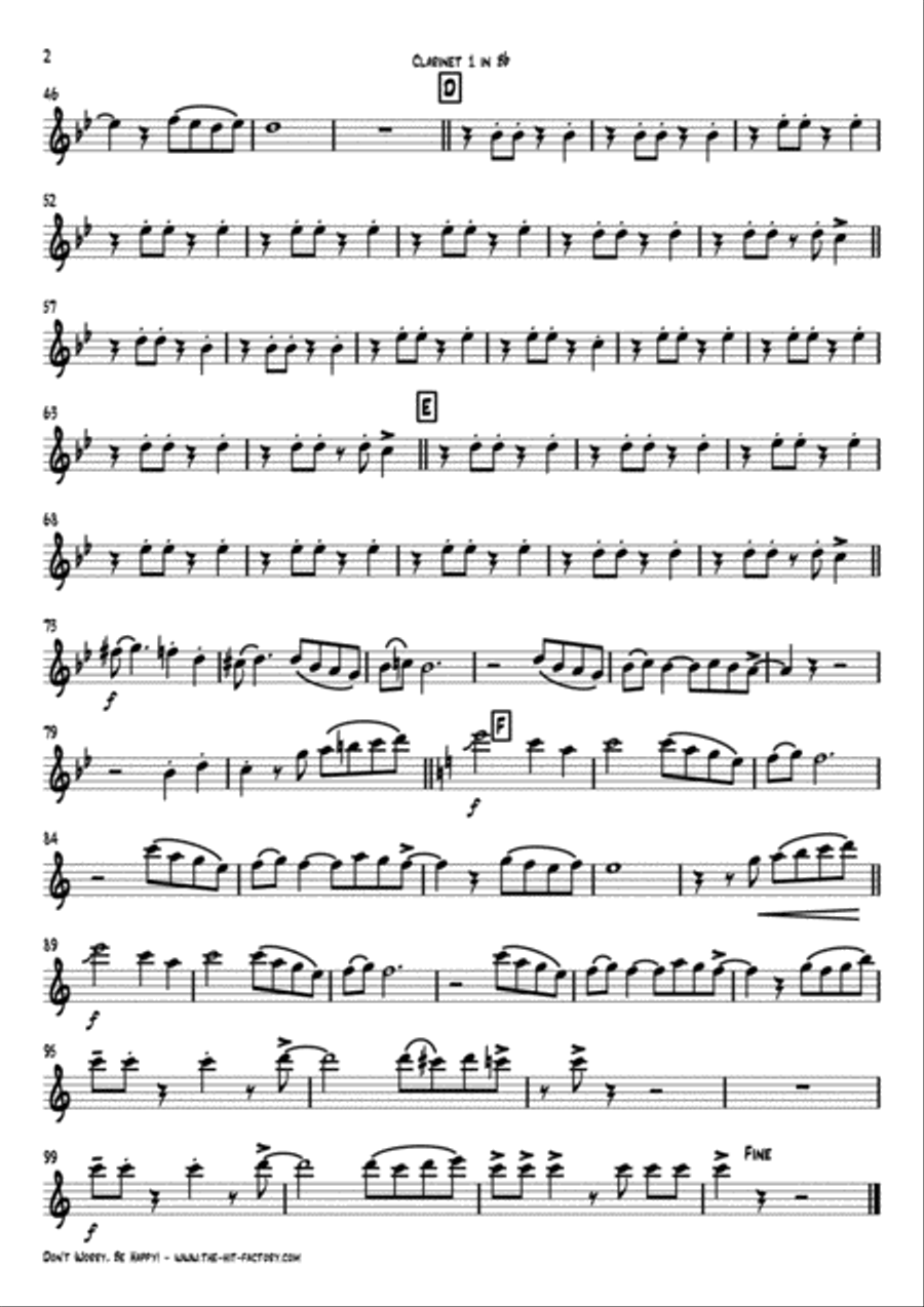 Don't Worry, Be Happy Woodwind Trio scores gallery preview page 5