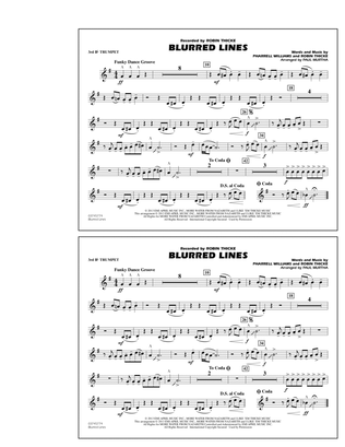 Blurred Lines - 3rd Bb Trumpet
