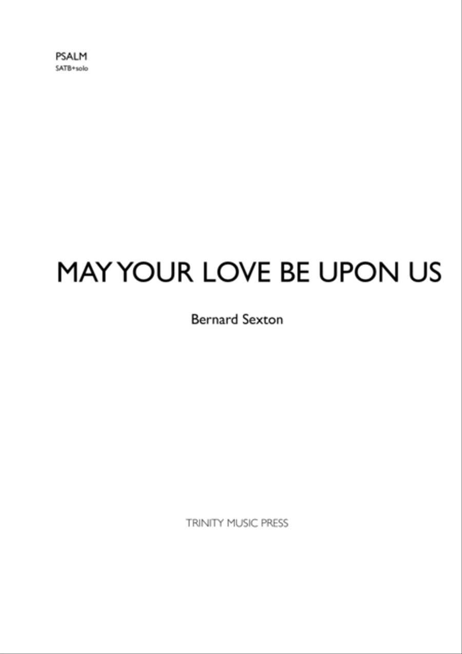 May Your Love Be Upon Us (Psalm 32) 4-Part scores gallery preview page 1