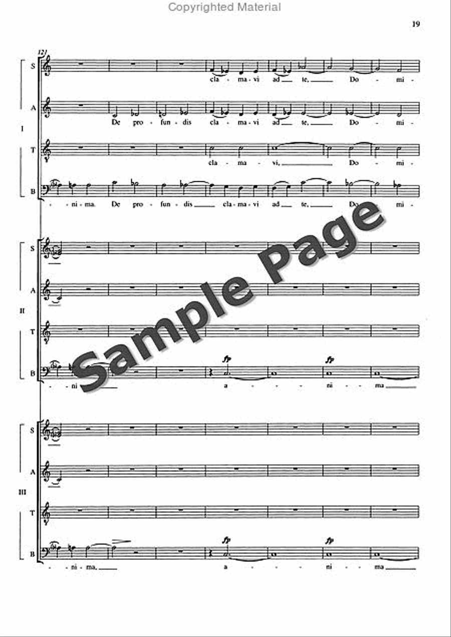 De Profundis 4-Part scores gallery preview page 20