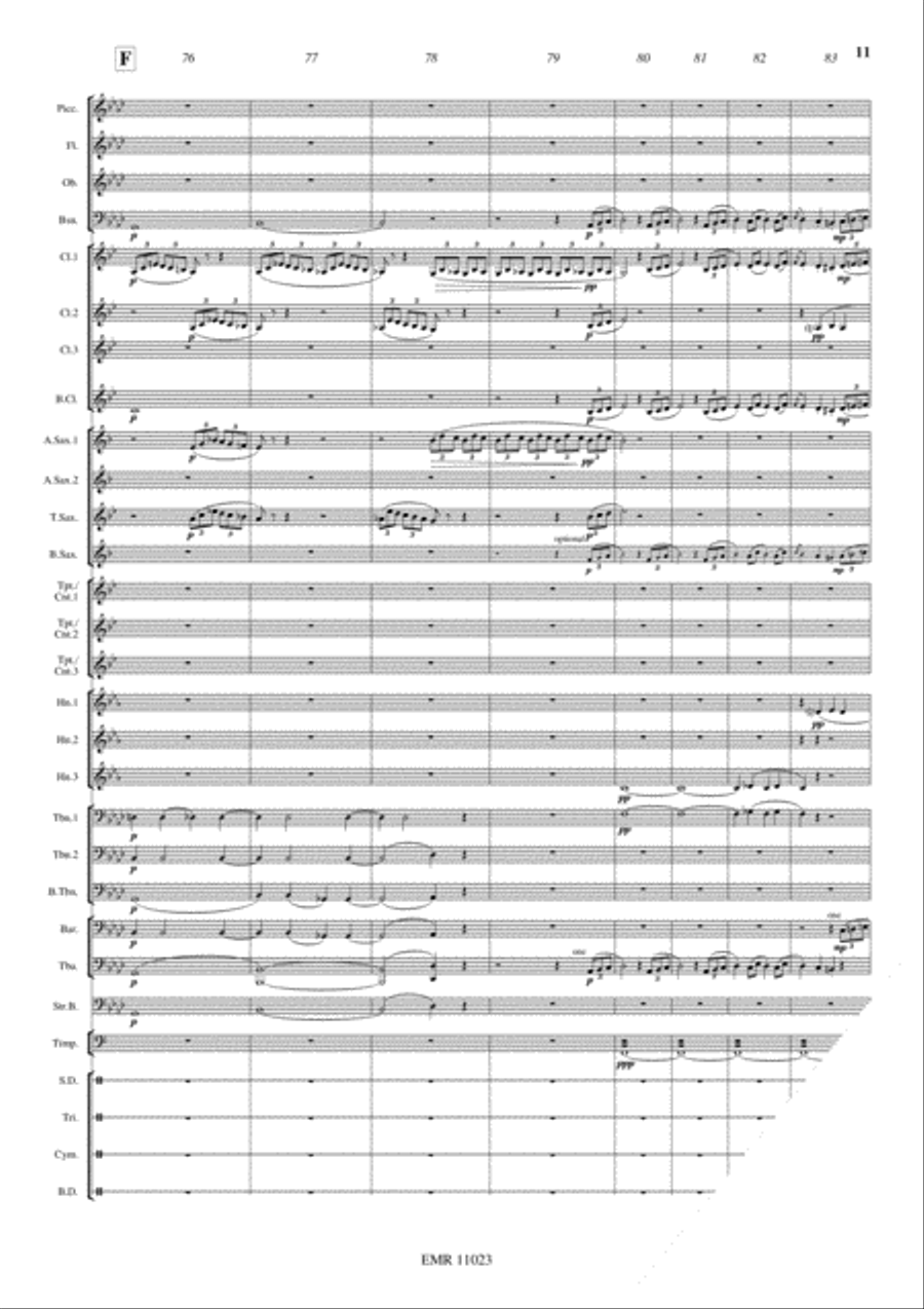 Hungarian March Concert Band scores gallery preview page 12