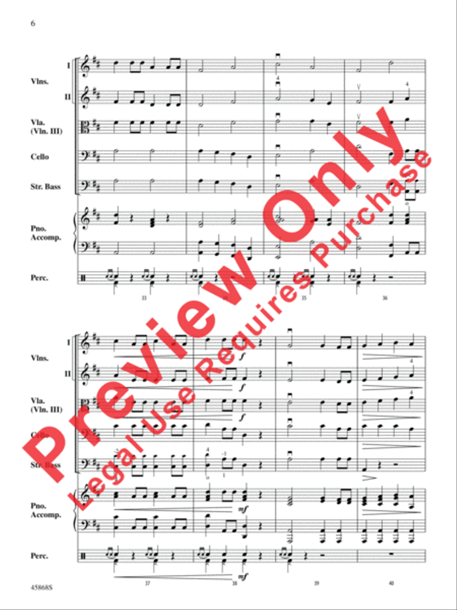 British March String Orchestra scores gallery preview page 6