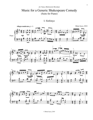 Music for a Generic Shakespeare Comedy (Suite for Piano)