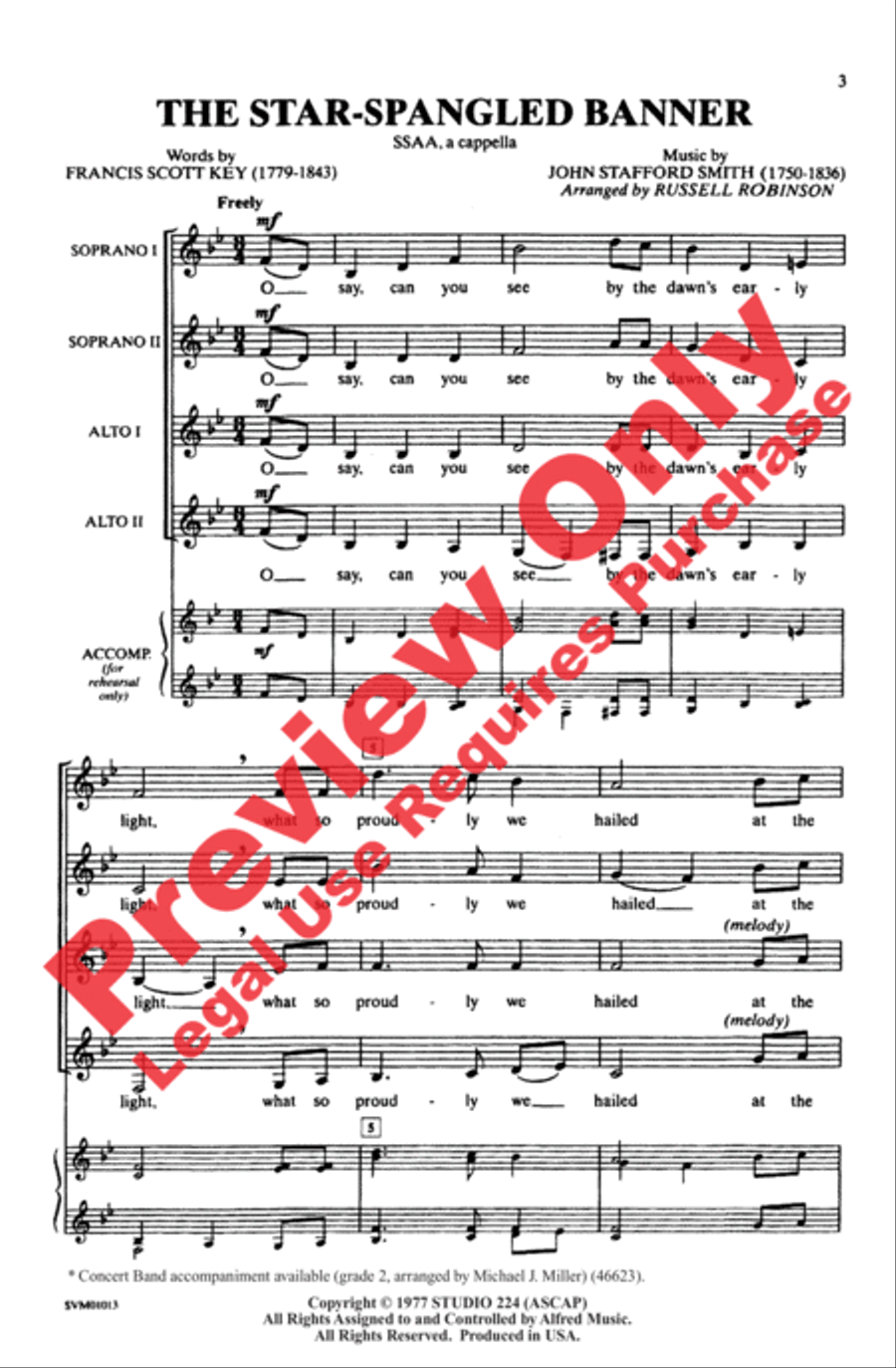 The Star-Spangled Banner Women's Choir scores gallery preview page 2