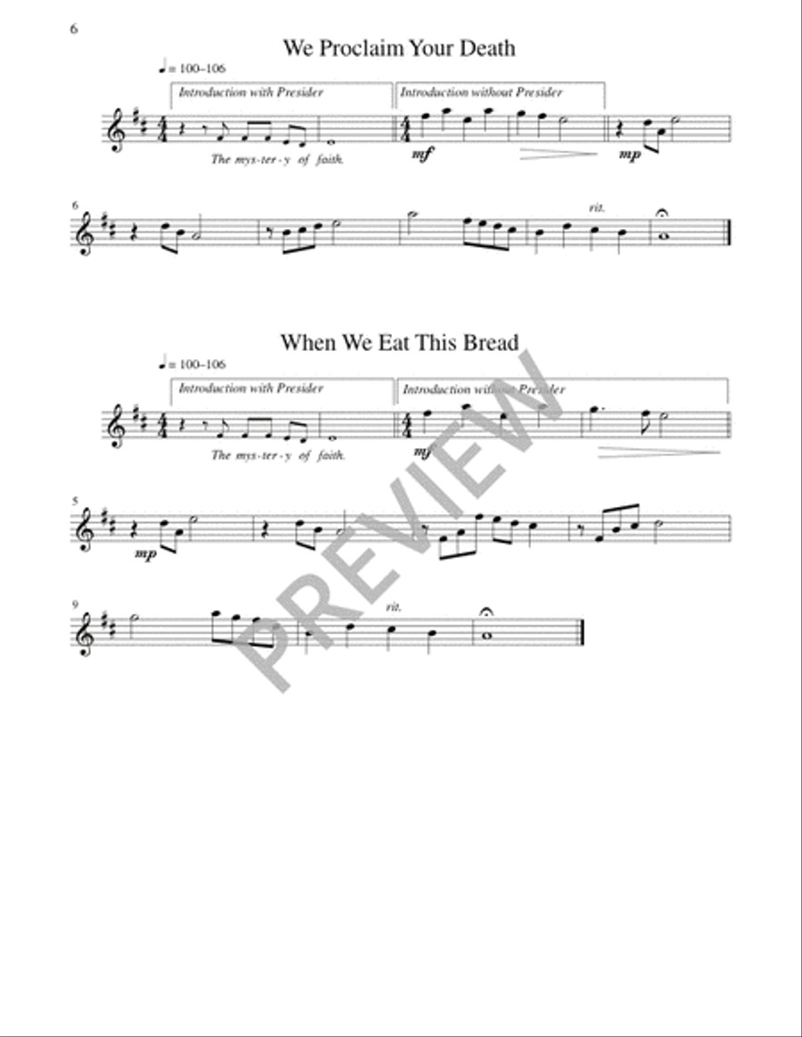 Mass of Joy and Peace - Woodwind edition Flute scores gallery preview page 7