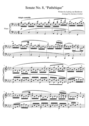 Sonate No. 8 Pathetique 2nd Movement Opus 13