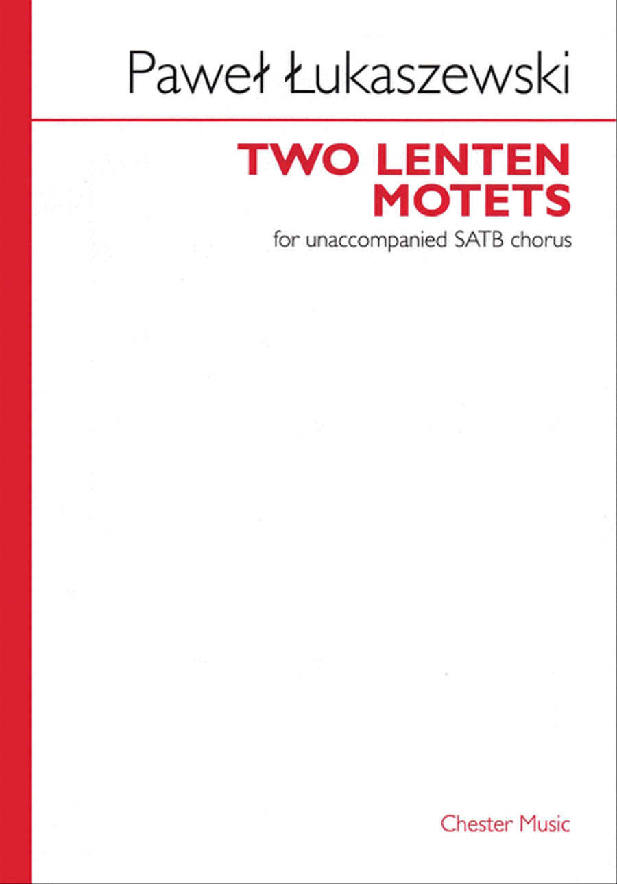 Two Lenten Motets 4-Part scores gallery preview page 1