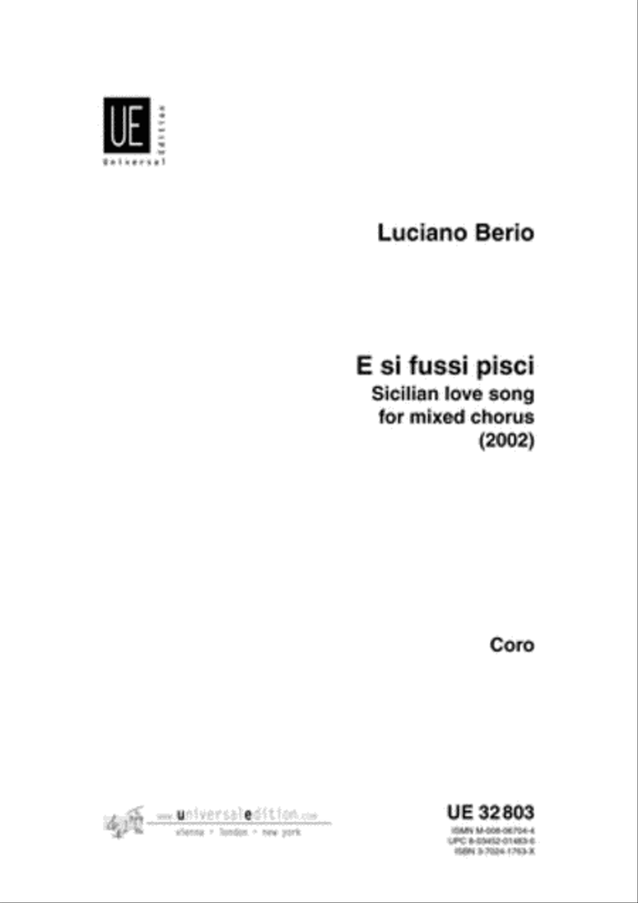 E Si Fussi Pisci Choir scores gallery preview page 1