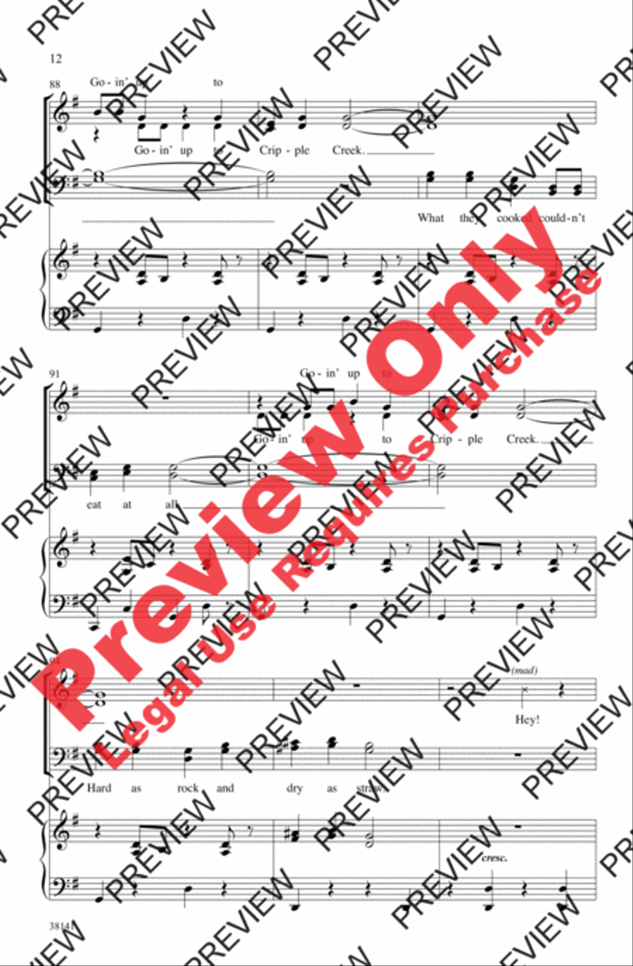 Cripple Creek Cripple Creek 4-Part scores gallery preview page 12