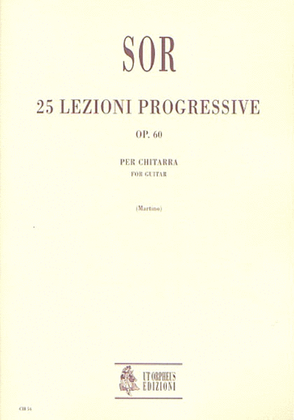 Book cover for 25 Progressive Lessons Op. 60 for Guitar