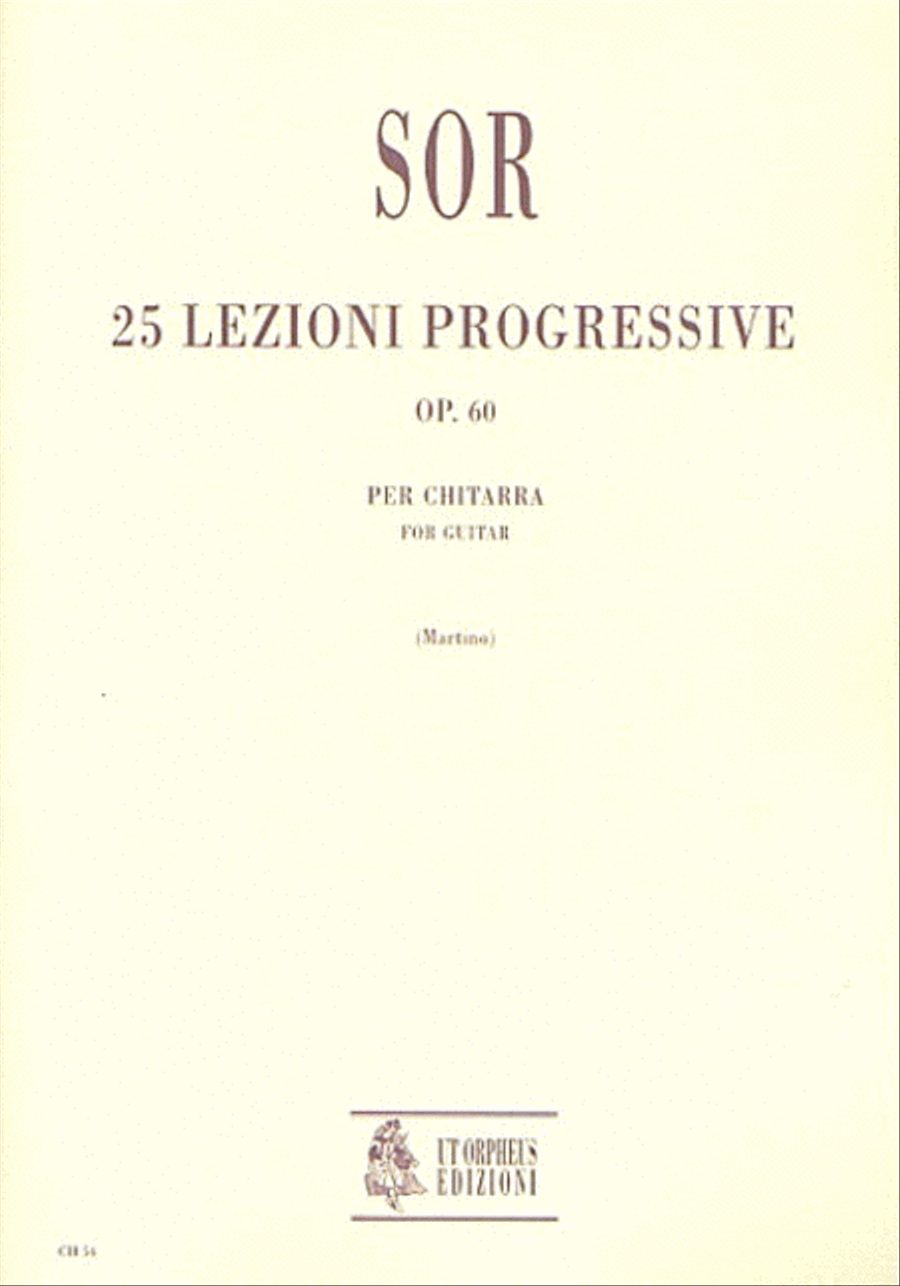 Book cover for 25 Progressive Lessons Op. 60 for Guitar