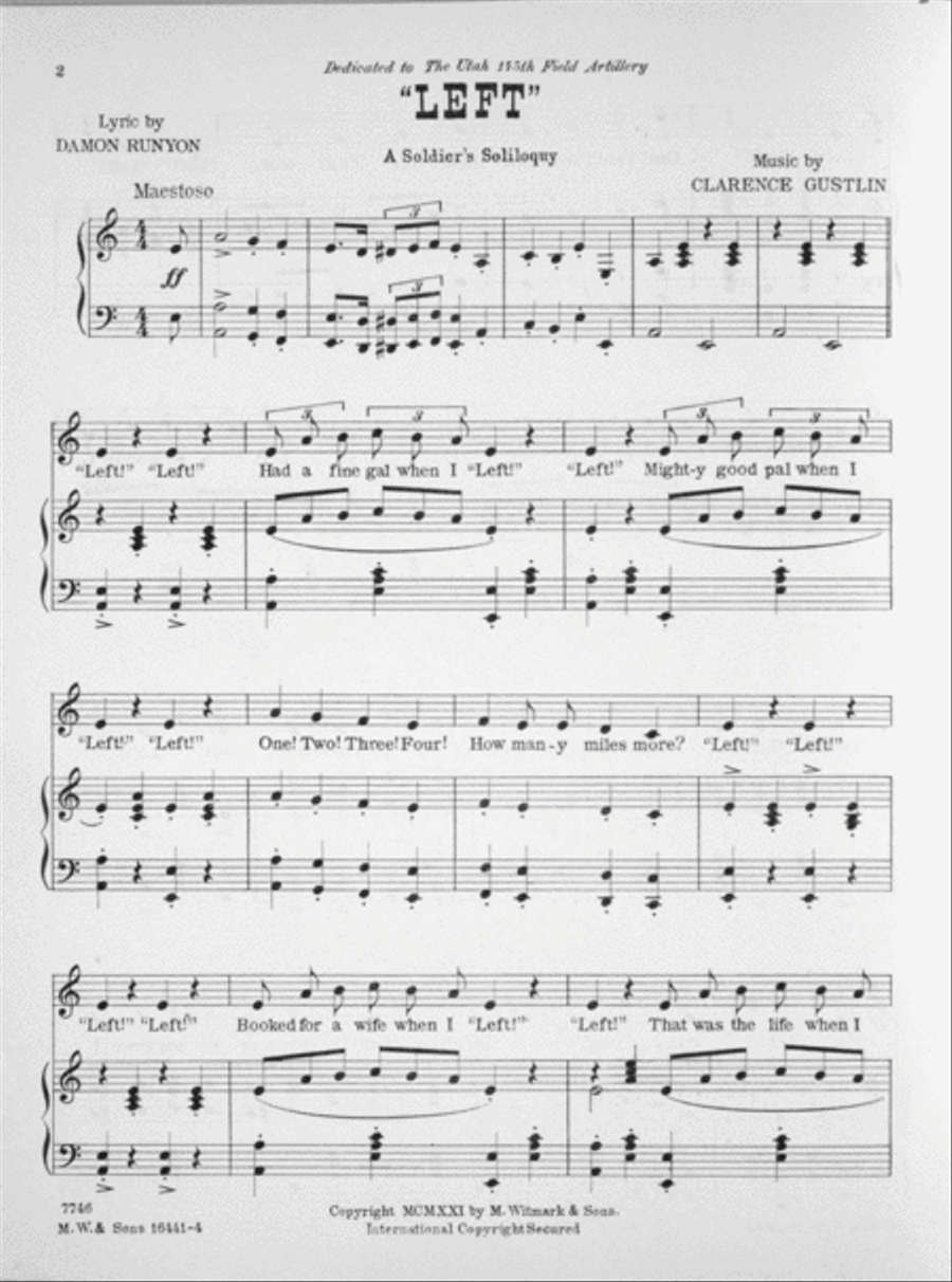 Left. A Soldier's Soliloquy Voice scores gallery preview page 3