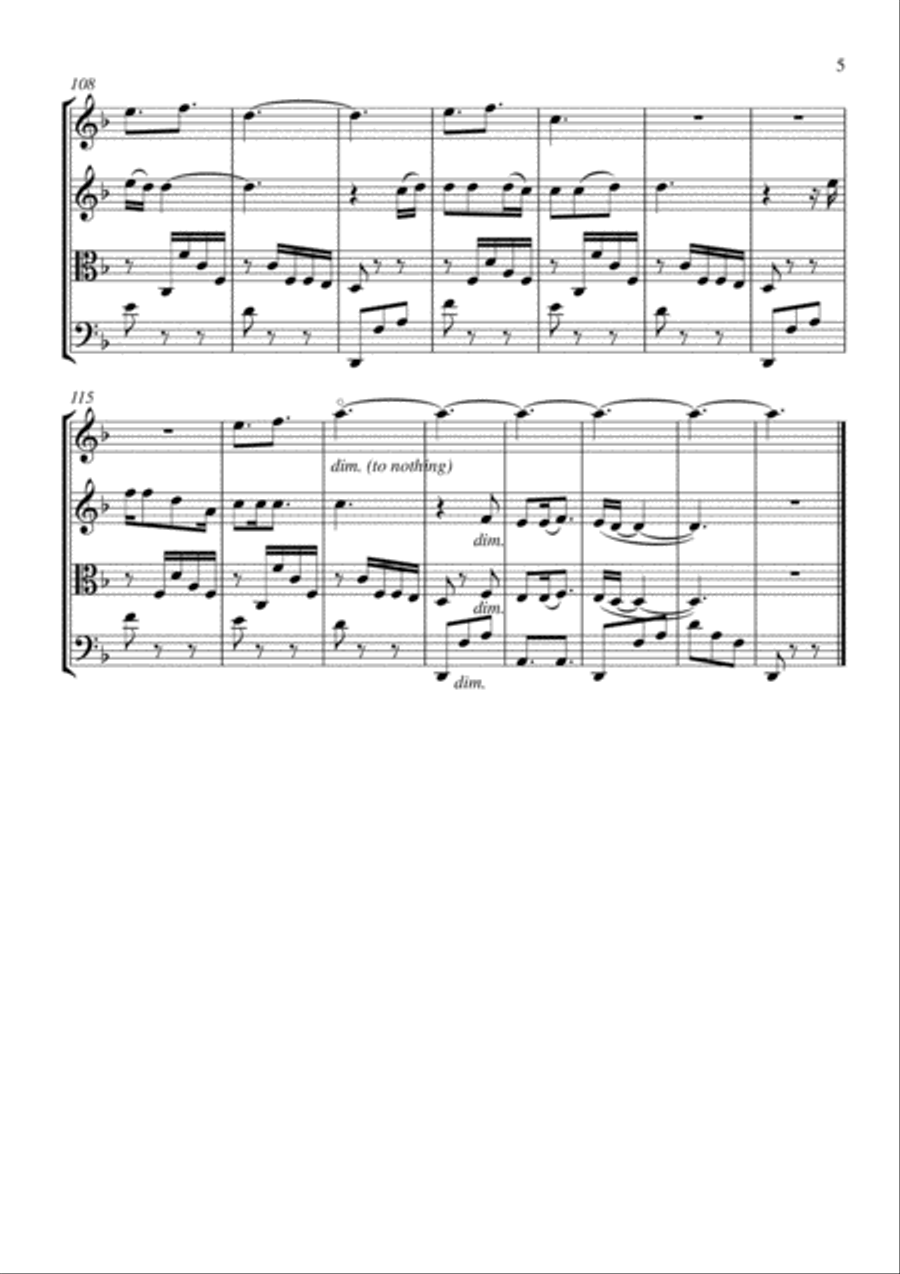 Nothing Else Matters String Quartet scores gallery preview page 5
