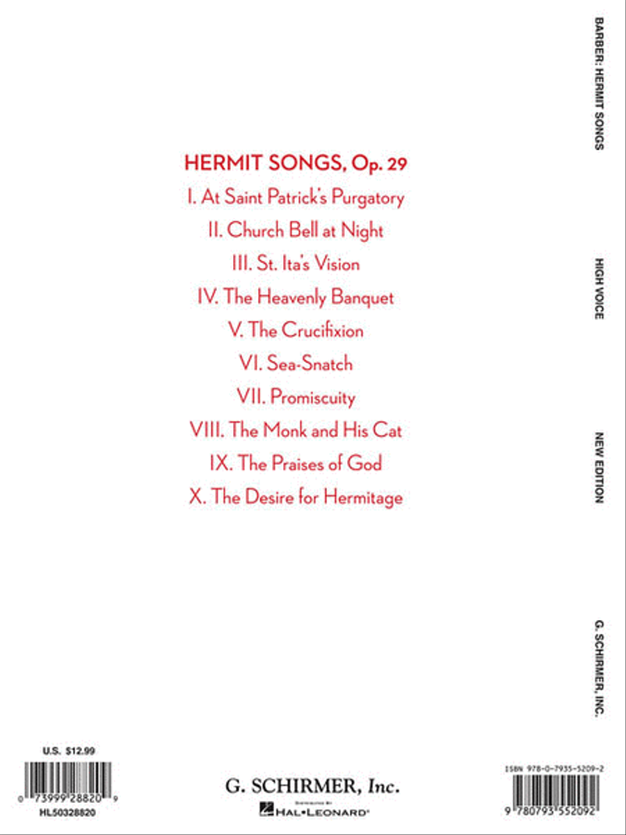 Hermit Songs High Voice scores gallery preview page 2