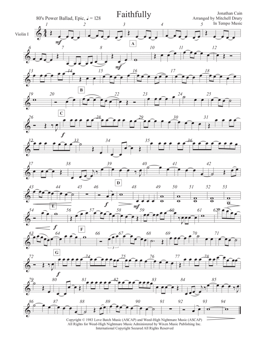 Faithfully String Quartet scores gallery preview page 1