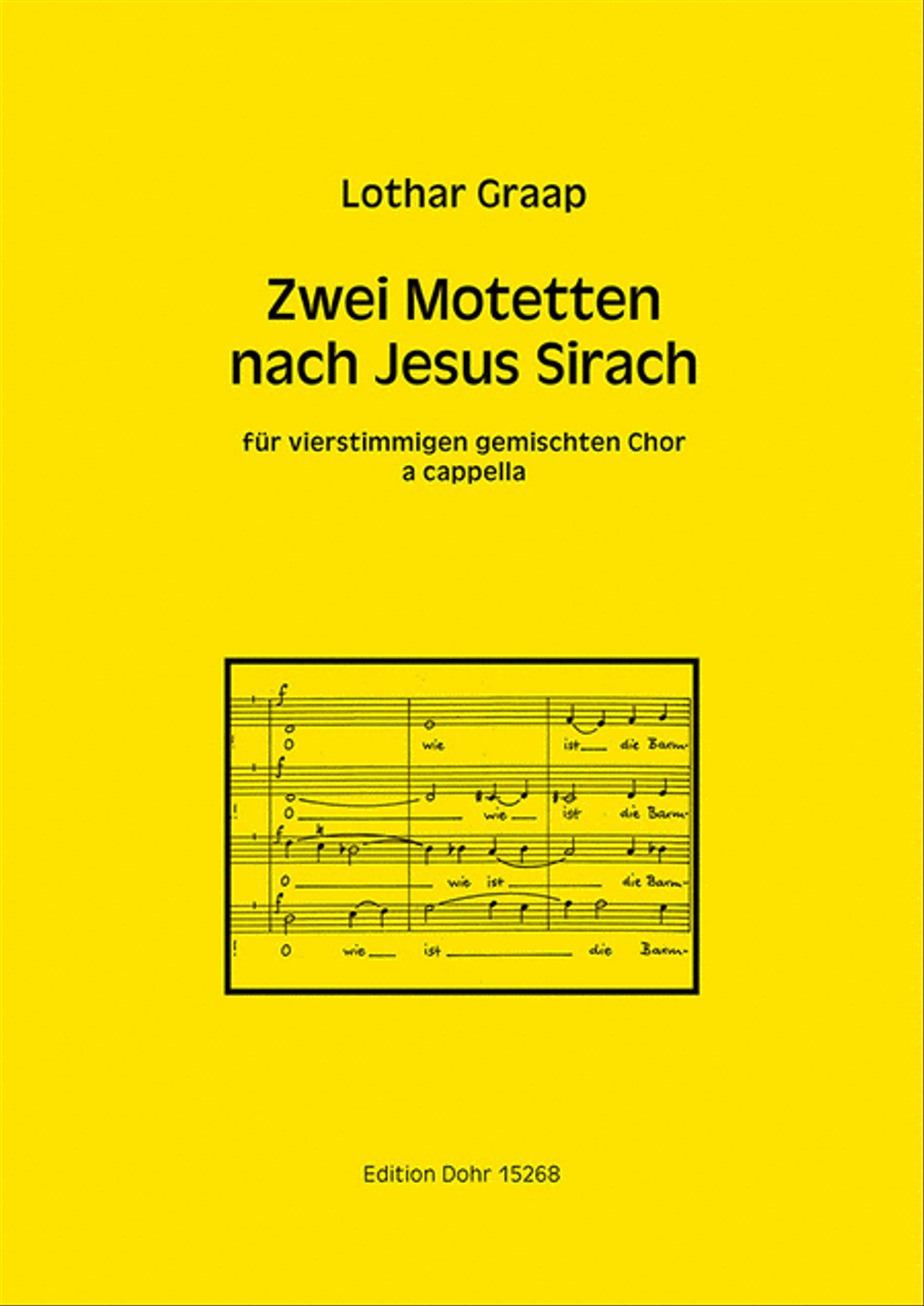 Zwei Motetten nach Jesus Sirach für vierstimmigen gemischten Chor a cappella 4-Part scores gallery preview page 1