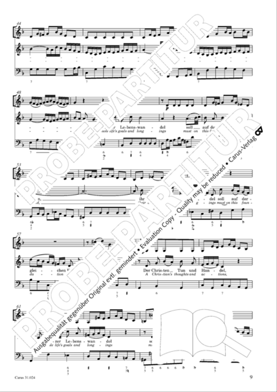 A conscience pure (Ein ungefarbt Gemute) 4-Part scores gallery preview page 10