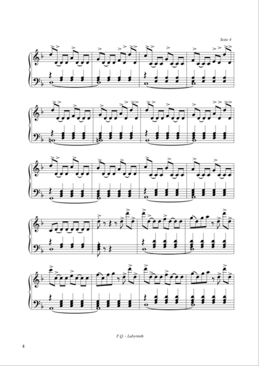 Labyrinth Labyrinth Piano Solo scores gallery preview page 5