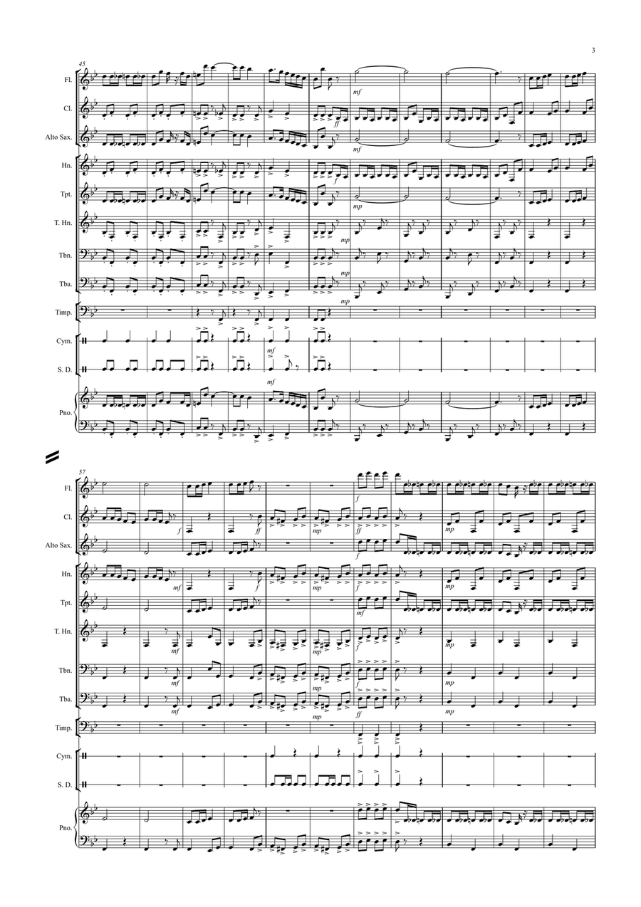 Radetzky March for School Wind Band Concert Band scores gallery preview page 3