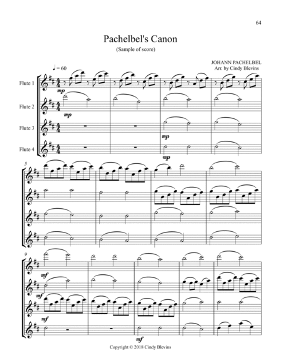 Flute Quartets for Christmas, Vol. I Flute Quartet scores gallery preview page 4