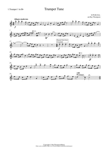 Purcell: Trumpet Tune - brass quintet image number null