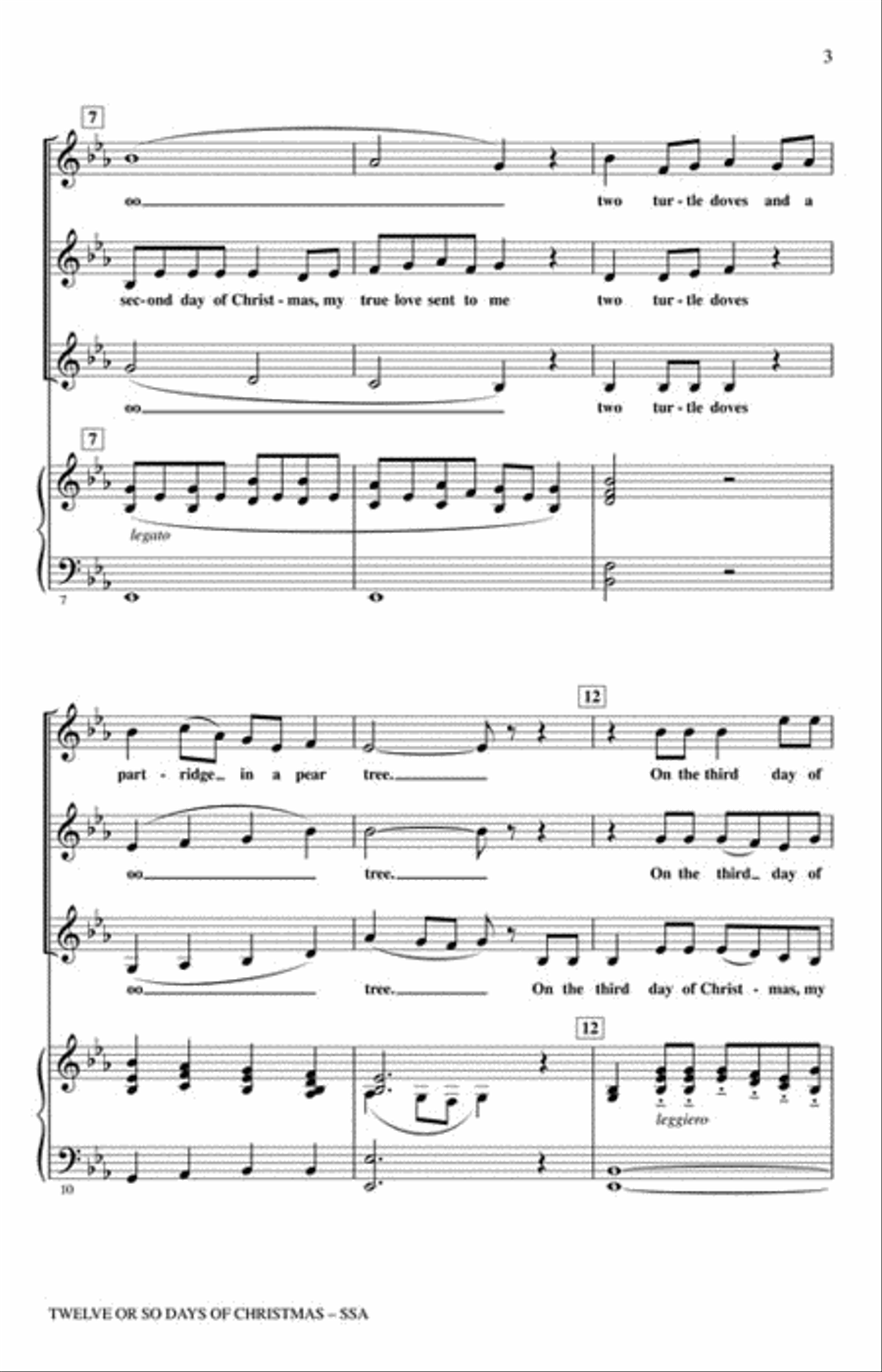 Twelve or So Days of Christmas SSA scores gallery preview page 3