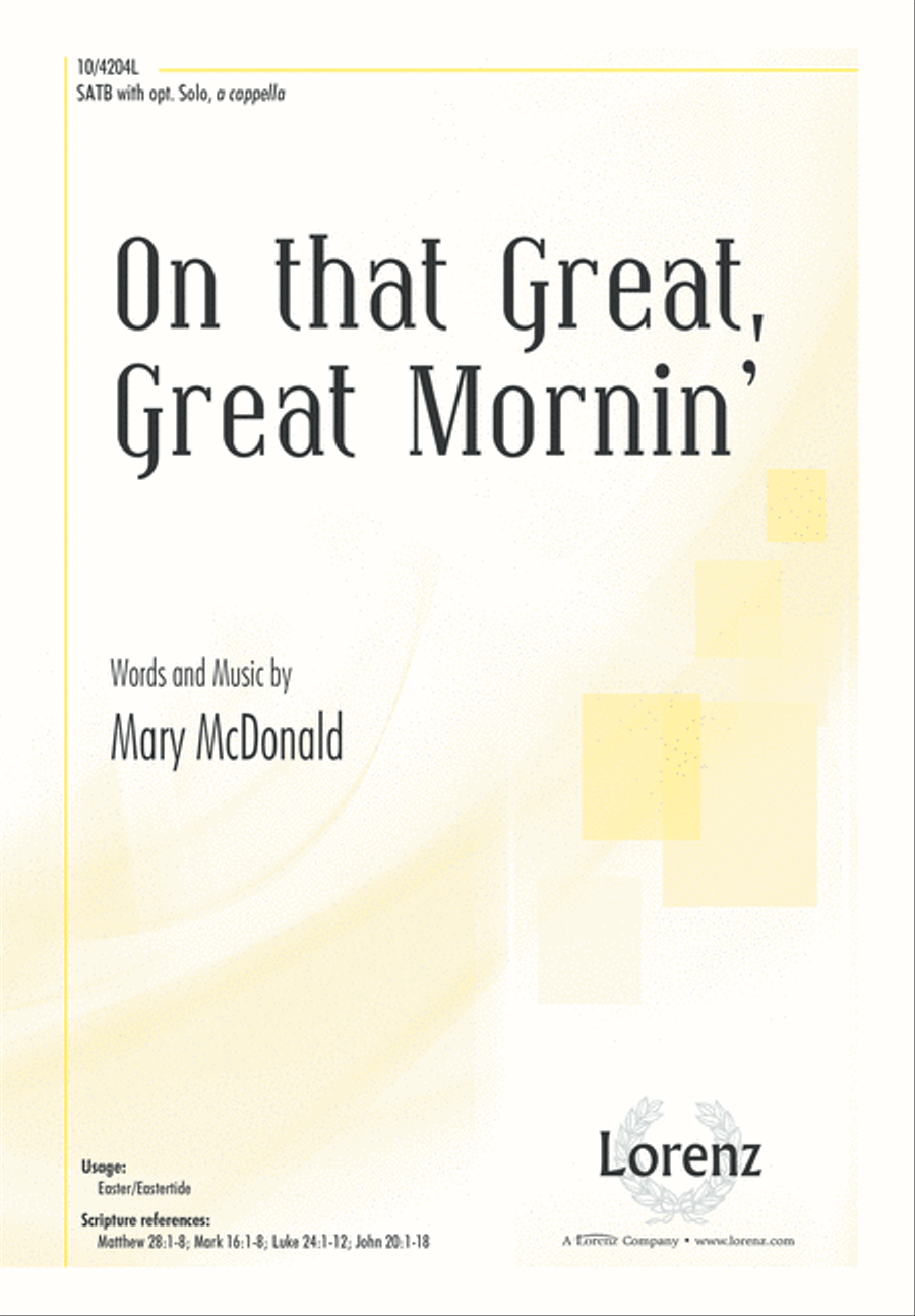 On that Great, Great Mornin' 4-Part scores gallery preview page 1