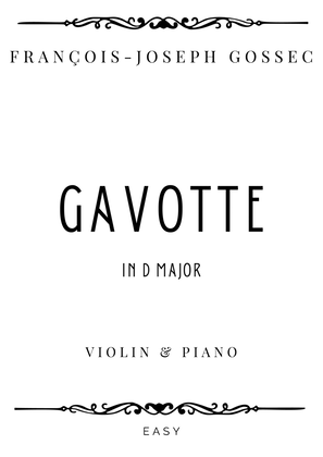 Book cover for Gossec - Gavotte in D Major - Easy