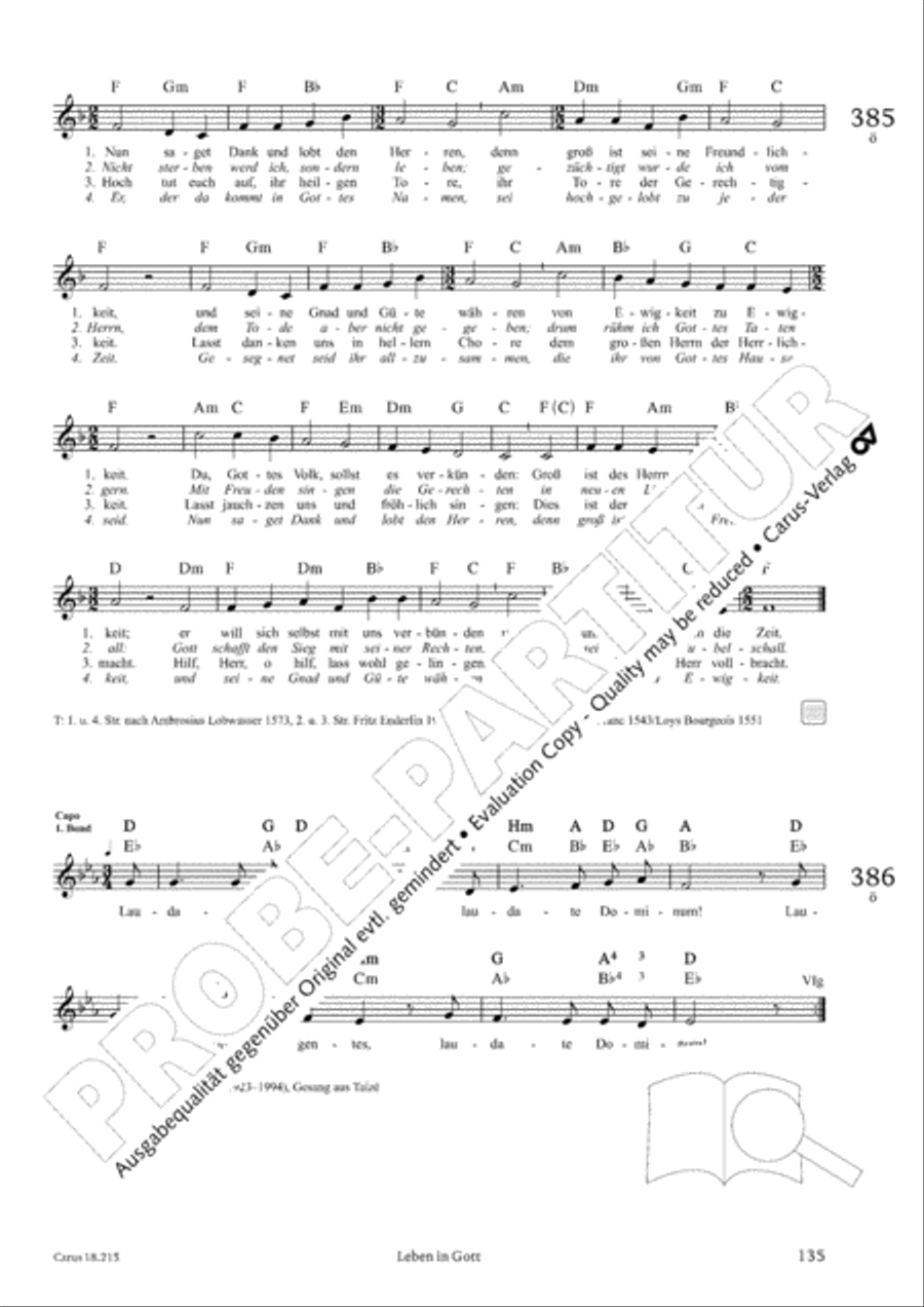 Gitarrenbuch zum Gotteslob Guitar scores gallery preview page 129