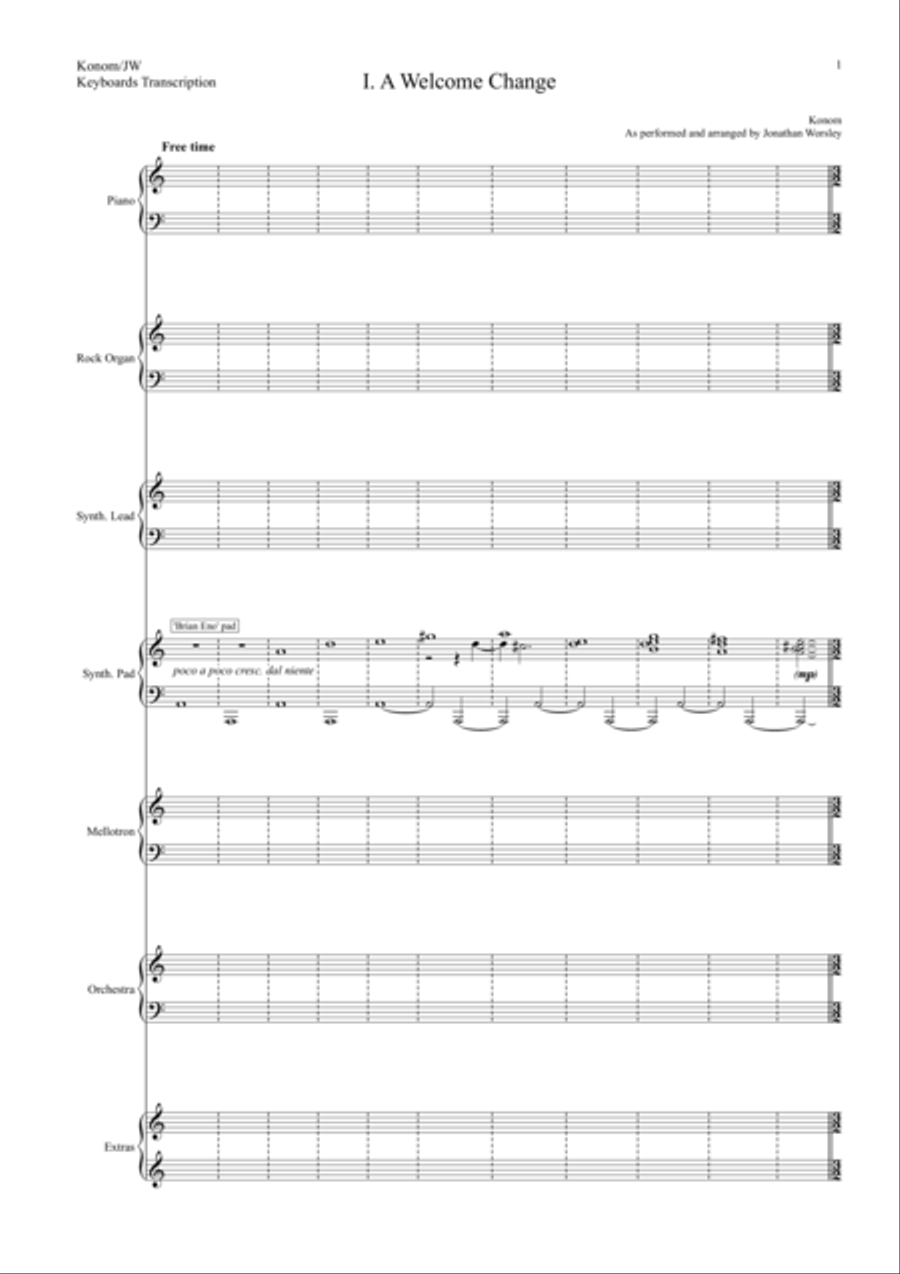 Konom (Keyboards Transcription) - Score Only Large Ensemble scores gallery preview page 3