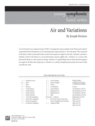 Air and Variations: Score