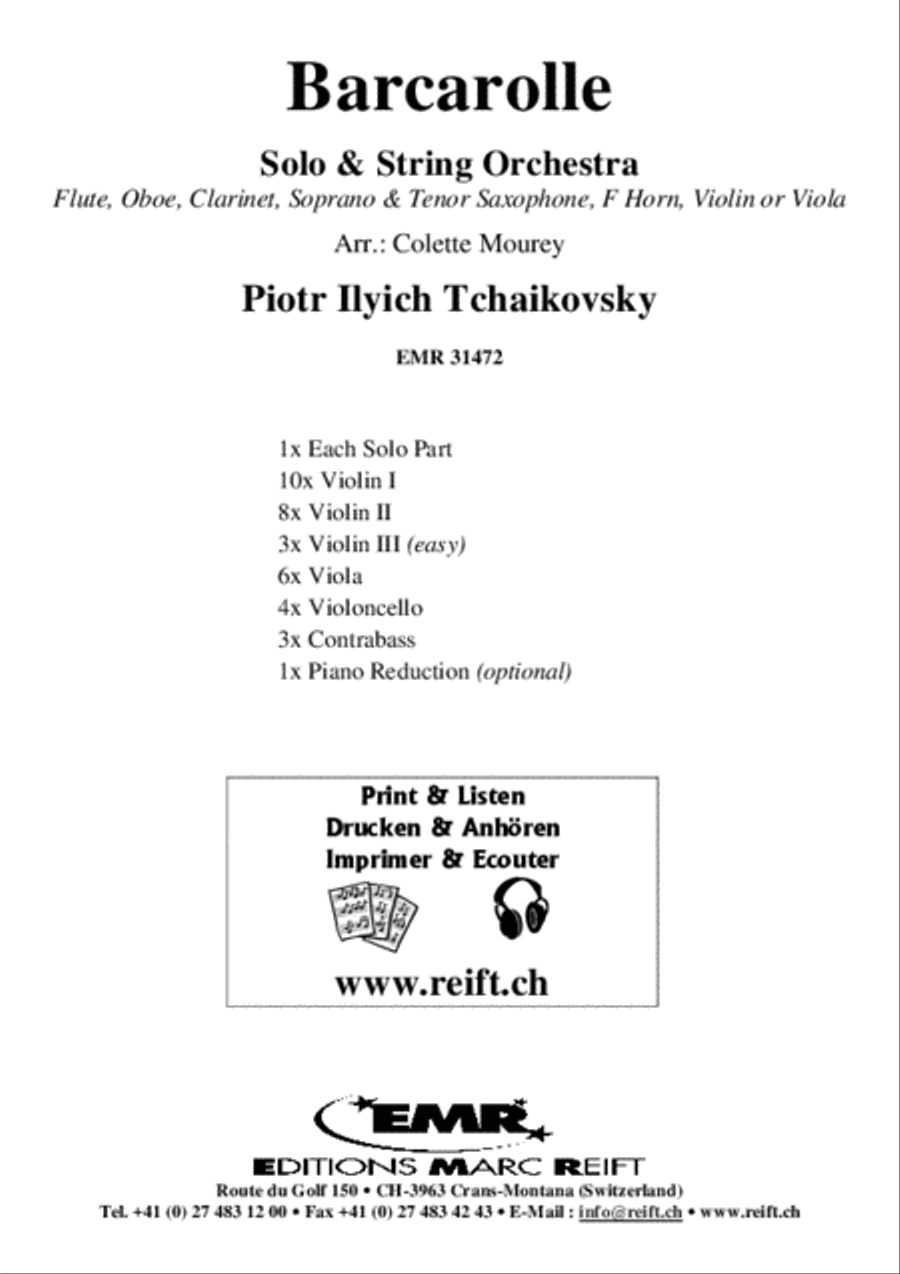 Barcarolle Barcarolle String Orchestra scores gallery preview page 2