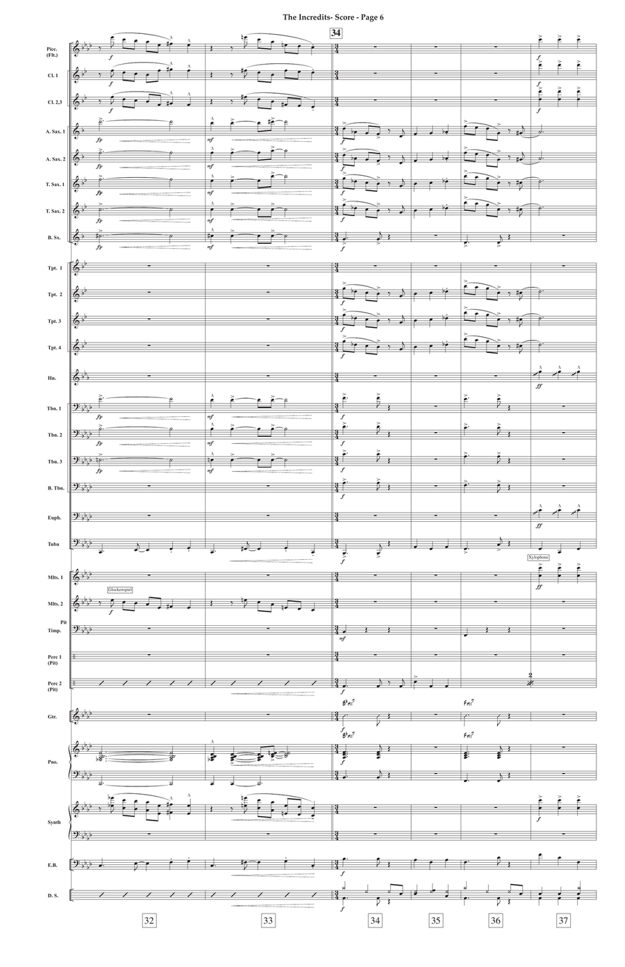 The Incredits The Incredits Marching Band scores gallery preview page 6