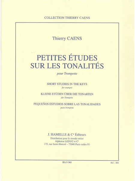 Caens Thierry Petites Etudes Sur Les Tonalites Trumpet Book