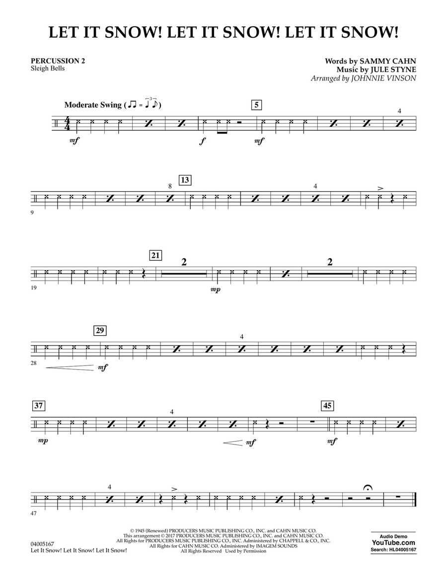 Let It Snow! Let It Snow! Let It Snow! - Percussion 2 Concert Band scores gallery preview page 1