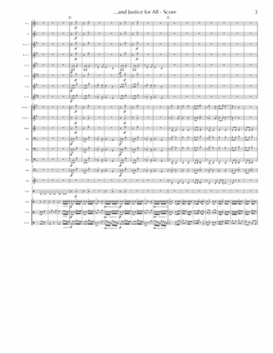 ...and Justice For All Marching Band scores gallery preview page 3