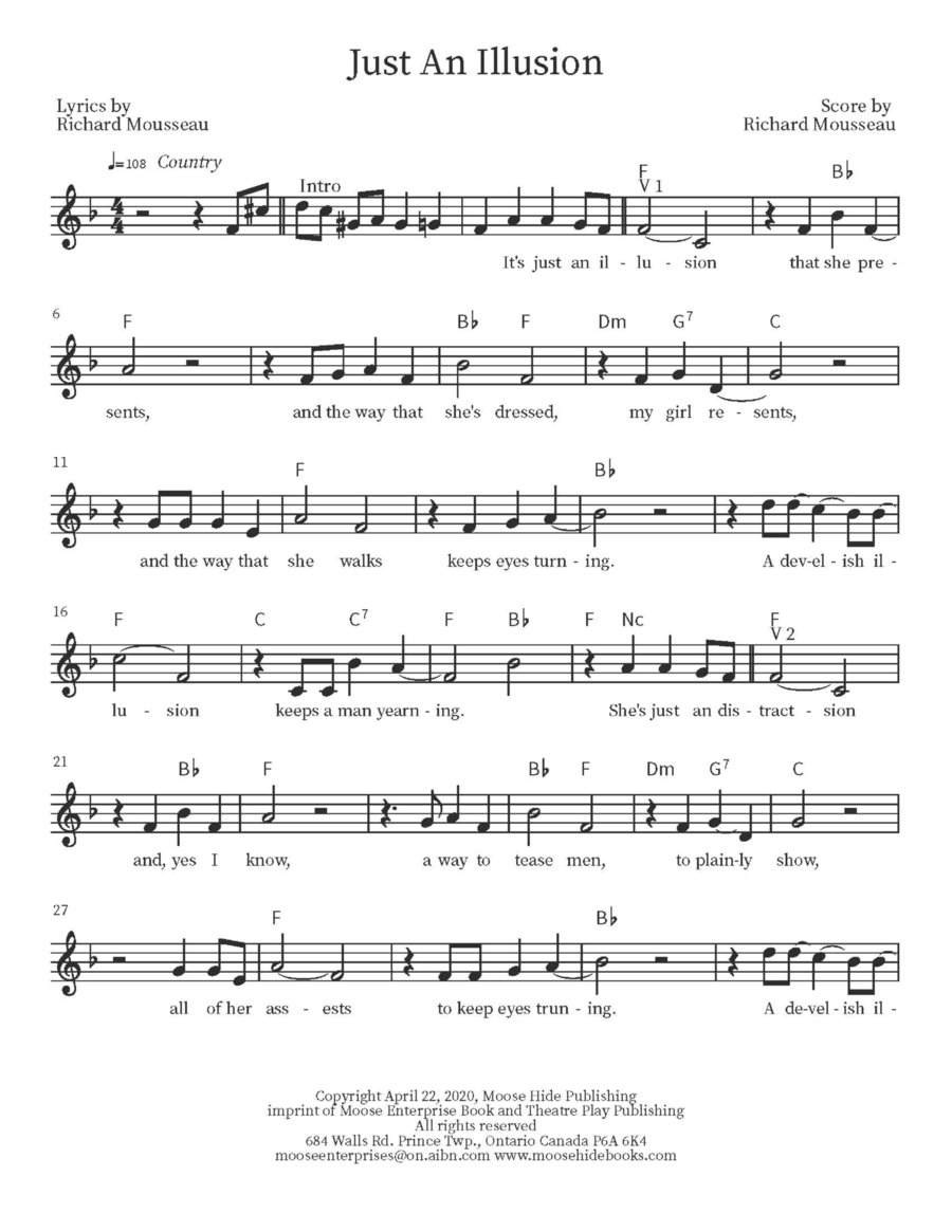 Just An Illusion Piano scores gallery preview page 1