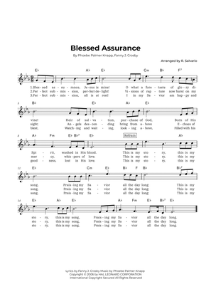 Blessed Assurance (Key of E-Flat Major)