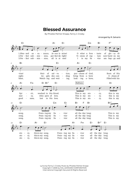 Blessed Assurance (Key of E-Flat Major) image number null